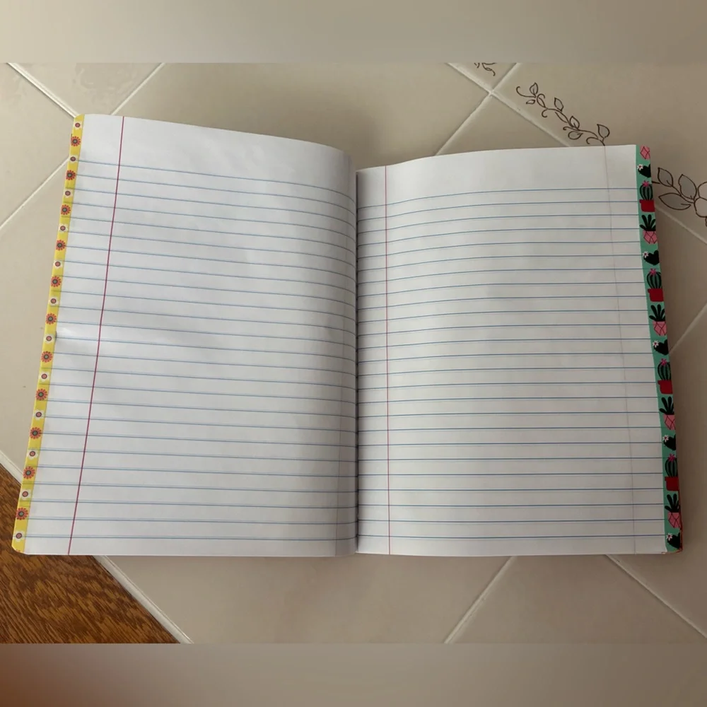 4/$15 ❤️ Handmade Floral Decorative Composition Notebook